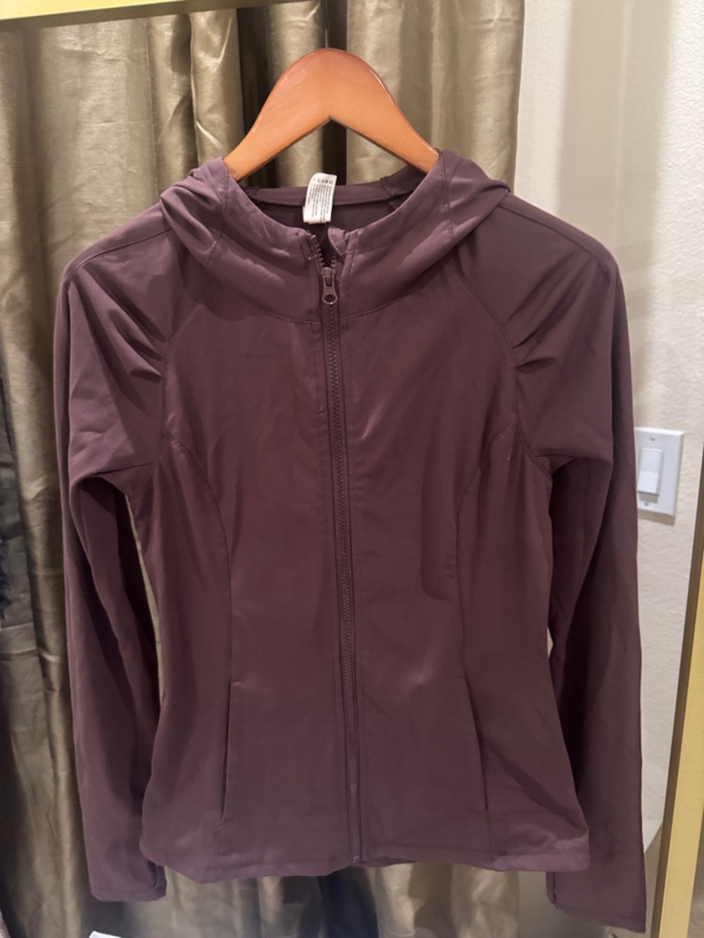 Yogalicious Hooded Zip Utility Jacket in Plum
